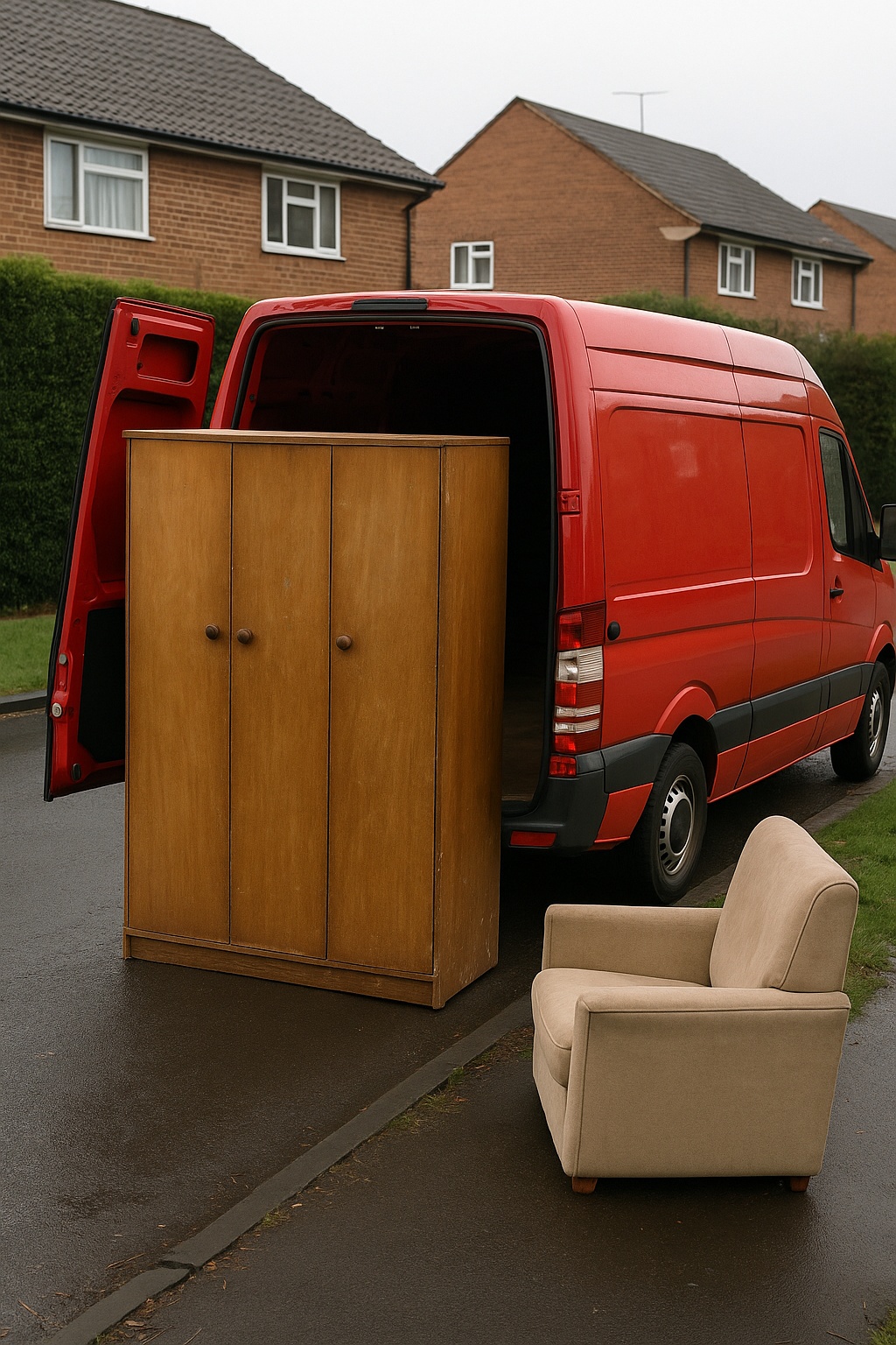 Triple wardrobe disposal service in Reading by Man and Van Wokingham – fast, eco-friendly, and professional furniture removal.